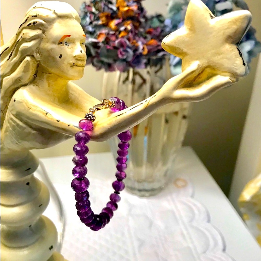 Deep Purple Amethyst Bracelet